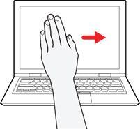 kameran och svep din hand till höger.