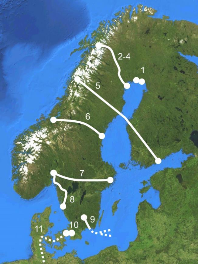 2.2.2. Planering för gränsöverskridande relationer I planeringen av de gränsöverskridande relationerna mellan de nordiska länderna pågår ett kontinuerligt samarbete mellan myndigheterna på ömse sidor