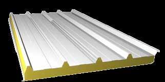 PIR-panel för tak Promisol 1050 TS Promisol 1050 TS är en dekorativ, energieffektiv panel med ytskikt i plåt och PIR-kärna.