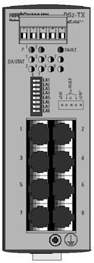 14 Apparatskåp (ACM) i VersaBlue beläggningssystem Ethernet Switch (smältlimsapplikator) P1 / P2 DA/STAT Ethernet switchen finns endast om det i smältlimsapplikatorns konfigureringskod, fält 32,