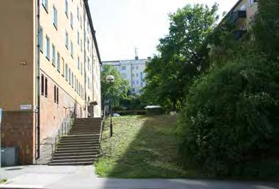Messeniusgatan (77) Karaktär och storlek: Gatuplanteringar 0,06 hektar Innehåll: Längs Messeniusgatans västra sida står två vackra ekar i två gräsytor.