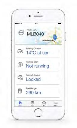 DIN DAG BLIR ENKLARE MED VOLVO ON CALL Genom att spara tid för dig på morgonen och hjälpa dig koppla av på hemvägen kan Volvo On Call bli