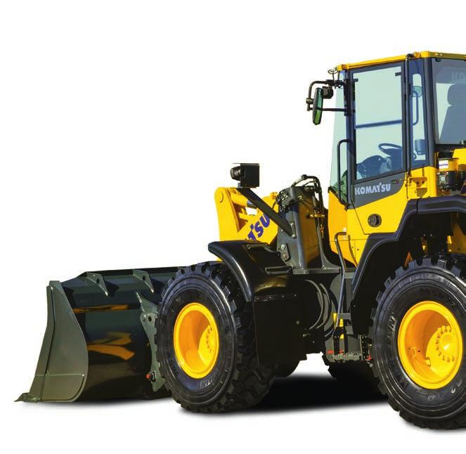 En översikt Den mångsidiga hjullastaren Komatsu WA320-7 uppvisar en perfekt blandning av kraft, komfort och pålitlighet.