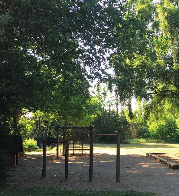 En projektidé är att bygga en terrass utmed Medborgarhusets fasad mot parken. Upprustning av lekplats Lekplatsen i Blüchers park ska rustas upp med nya lekredskap.