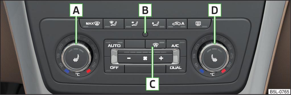 Kontrollampan i knappen lyser efter påslagning, även om inte alla villkor för kylsystemets funktion är uppfyllda. När kontrollampan i knappen tänds är kylsystemet driftklart.