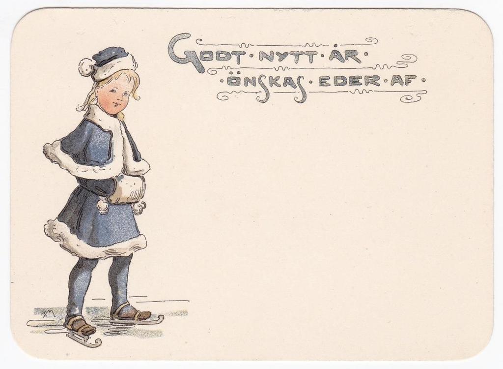 Signaturen KM: Karin (Kaju) Magnell, gift von Koch? Kaju von Koch, f. Magnell (1880-1952) var näst äldst av systrarna.