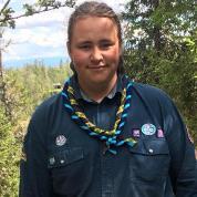 Hon har ett stort intresse för scouting internationellt och har bland annat arbetat på världsscoutscoutcentret SANGAM i Indien, och under senare år varit funktionär på nationella och internationella