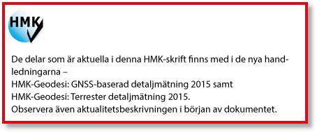 HANDBOK till mätningskungörelsen Geodesi,