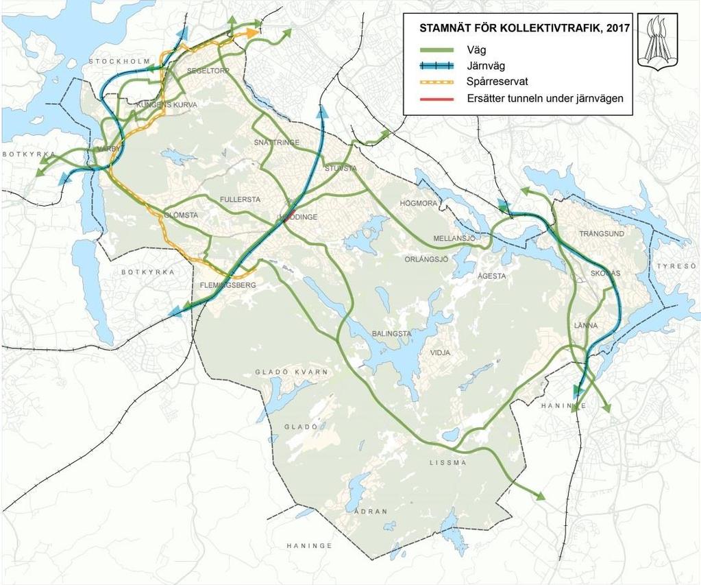 36 AKTUALITETSPRÖVNING AV HUDDINGES ÖVERSIKTSPLAN 2030 - UNDERLAGSRAPPORT Karta
