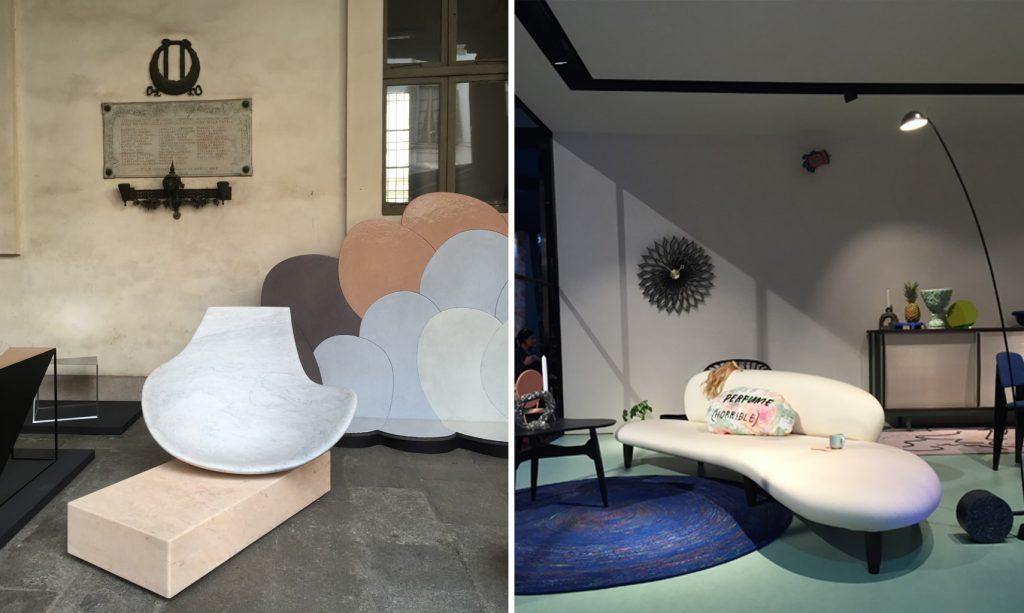 (Tv) Marta Sala Éditions visade möbler skapade av arkitekterna Claudio Lazzarini och Carl Pickering.