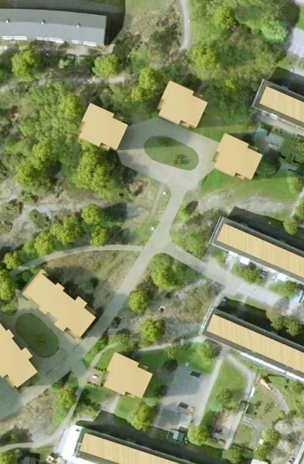 14 (43) avser skapa en vertikalitet i fasaderna. Den nya bebyggelsen ska berika och komplettera den befintliga i området.