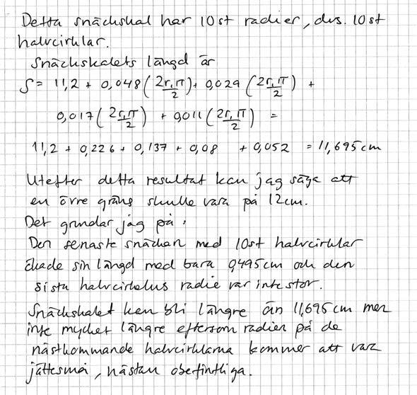 Metodval och genomförande Kvalitativa nivåer Poäng Motiveringar X 2/0 Avrundning mitt i lösning.