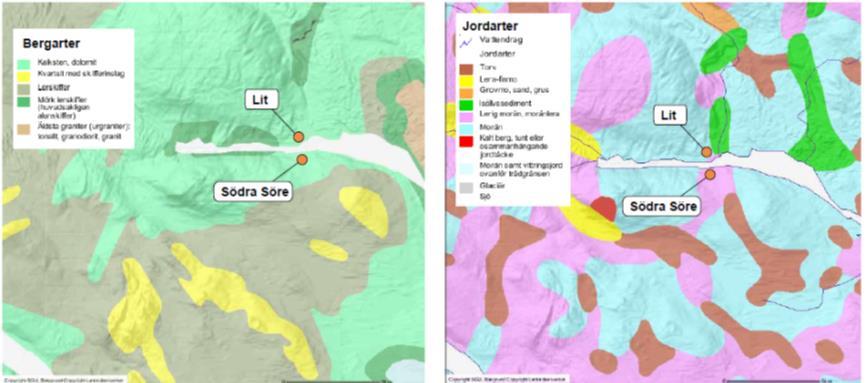 5.6. Geotekniska och geologiska förutsättningar Enligt utförda geotekniska undersökningar längs planerad bro utgörs älvbotten i huvudsak av sediment.