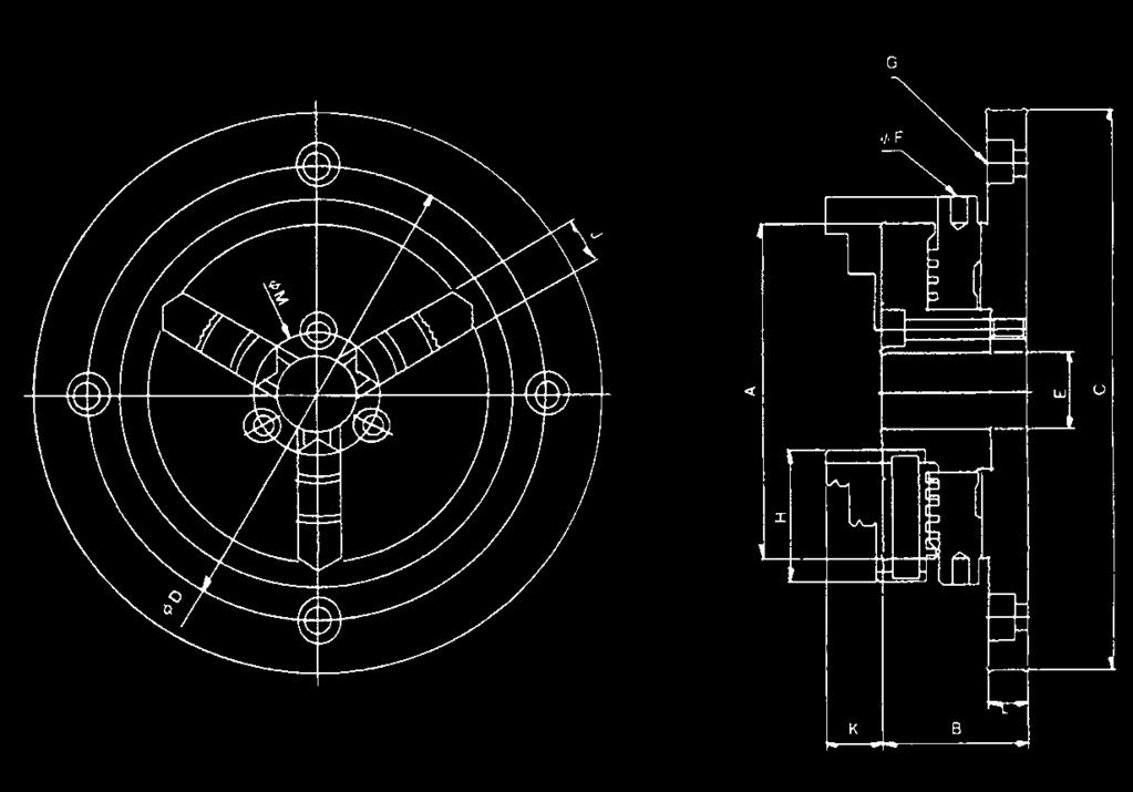 Dimension & Specifikation Brutto vikt Max Spännområde Modell A B C D E F G H J K L M (kg) clamping Ø SE - 02 63 28 118 91 16 4 4-M5 27 8 13 8 26 1,2 Ø0,8 - Ø63 SE - 03 85 37 143 116 20 4 4-M6