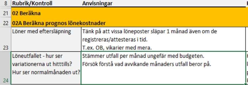 2) Beräkna prognosen