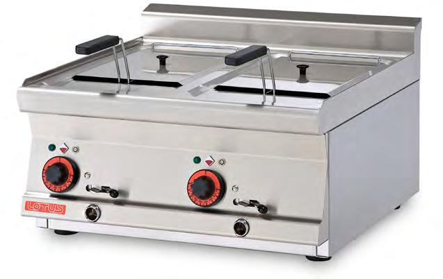 Elfritös Lotus 08-16090330 1x10 L, bordsmodell 300x600x280 400 V - 6,6 kw 08-16090630 2x10 L, bordsmodell 600x600x280 400 V - 13,20 kw 08-06090430