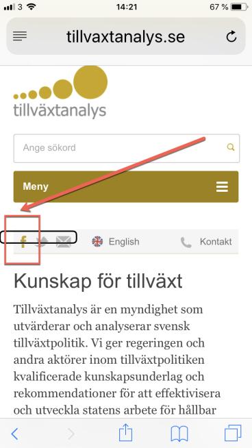 Resultat Navigationskoncept och menyer Ni har problem med navigationen för smala skärmar som skapar problem för gravt synskadade användare med skärmläsande hjälpmedel som inte får fokus på menyn.