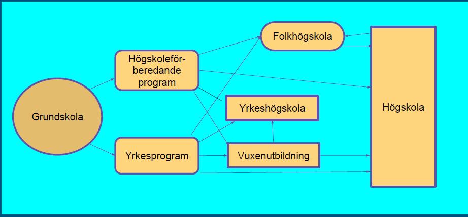 Utbildningsvägar efter gymnasiet Det går att läsa in grundläggande- och särskild behörighet på Komvux Ett annat