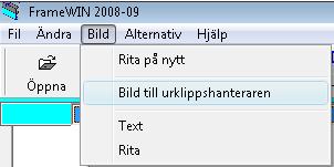 Nu har du CraneWIN bilden hämtat in till dokumentet. I FrameWIN kan du ta beräkningen till Word eller Excel enligt följande.