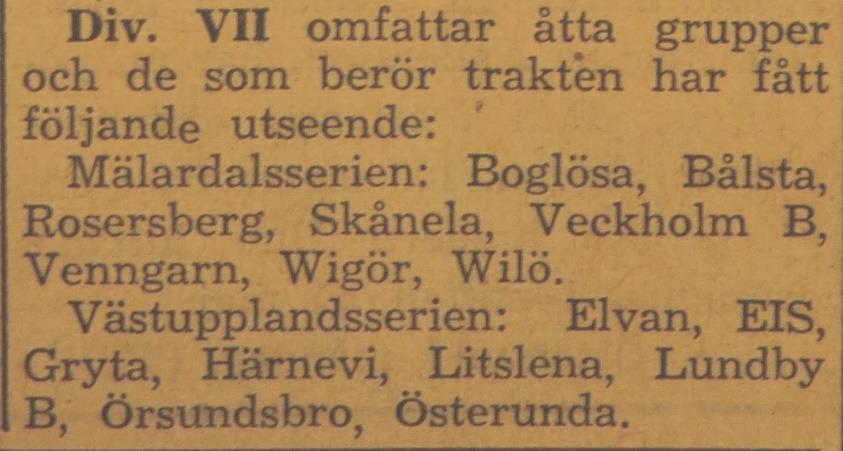 B-laget och juniorlaget spelade i röda (vinröda) tröjor och ungdomsledare var Hans Blomkvist. Torsdagen den 4 juni 1953: Arbete vid idrottsplatsen ikväll.