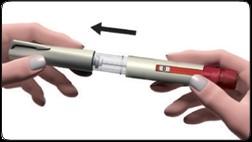 4.3. Förbereda nålen för Ta fram en ny nål - använd bara de medföljande "engångsnålarna". Håll stadigt i det yttre nålskyddet.