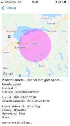 från en operatör