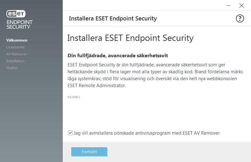 3. Använda enbart ESET Endpoint Security Detta avsnitt i denna användarhandbok är avsedd för användare som använder ESET Endpoint Security utan ESET Remote Administrator.