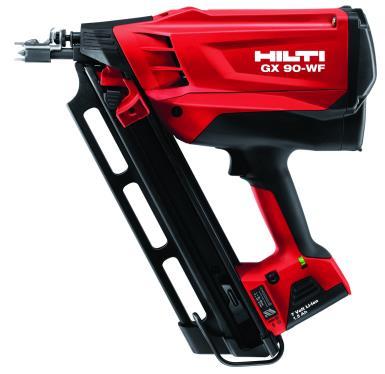 Spikpistol: GX 90-WF Hand- armvibrationer: 11,0 m/s 2 Osäkerhetsfaktor: 1,5 m/s 2 Antal