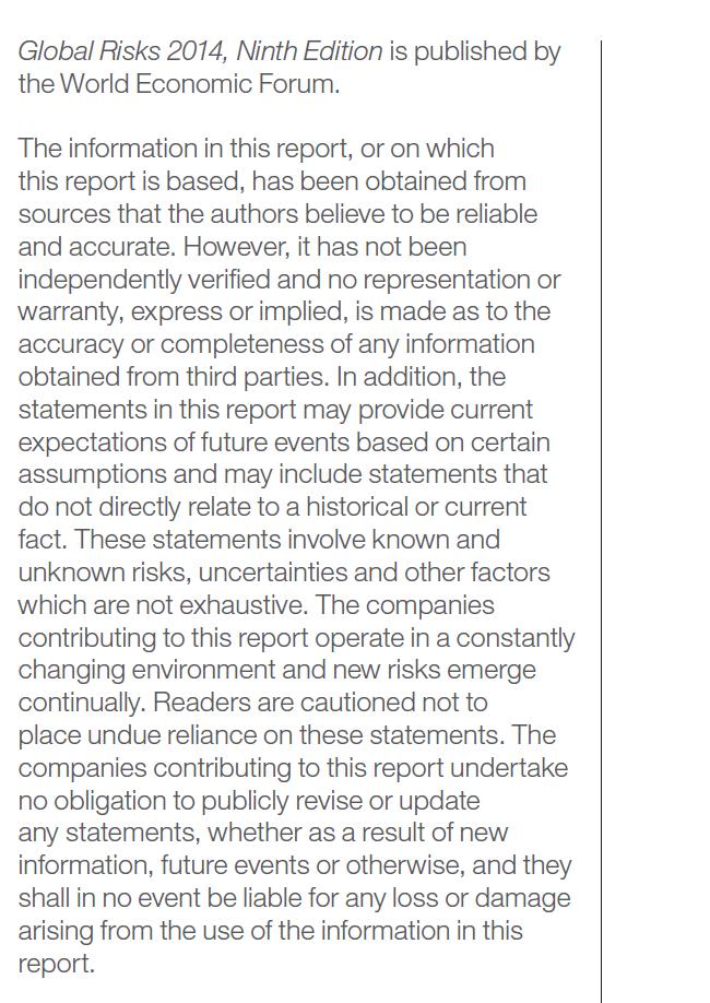 The statements in this report may provide current expectations of future events based on certain assumptions Readers are cautioned not to place undue reliance on these statements These statements