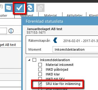 Den här kontrollpunkten måste vara i bockad för att du ska kunna skicka iväg din