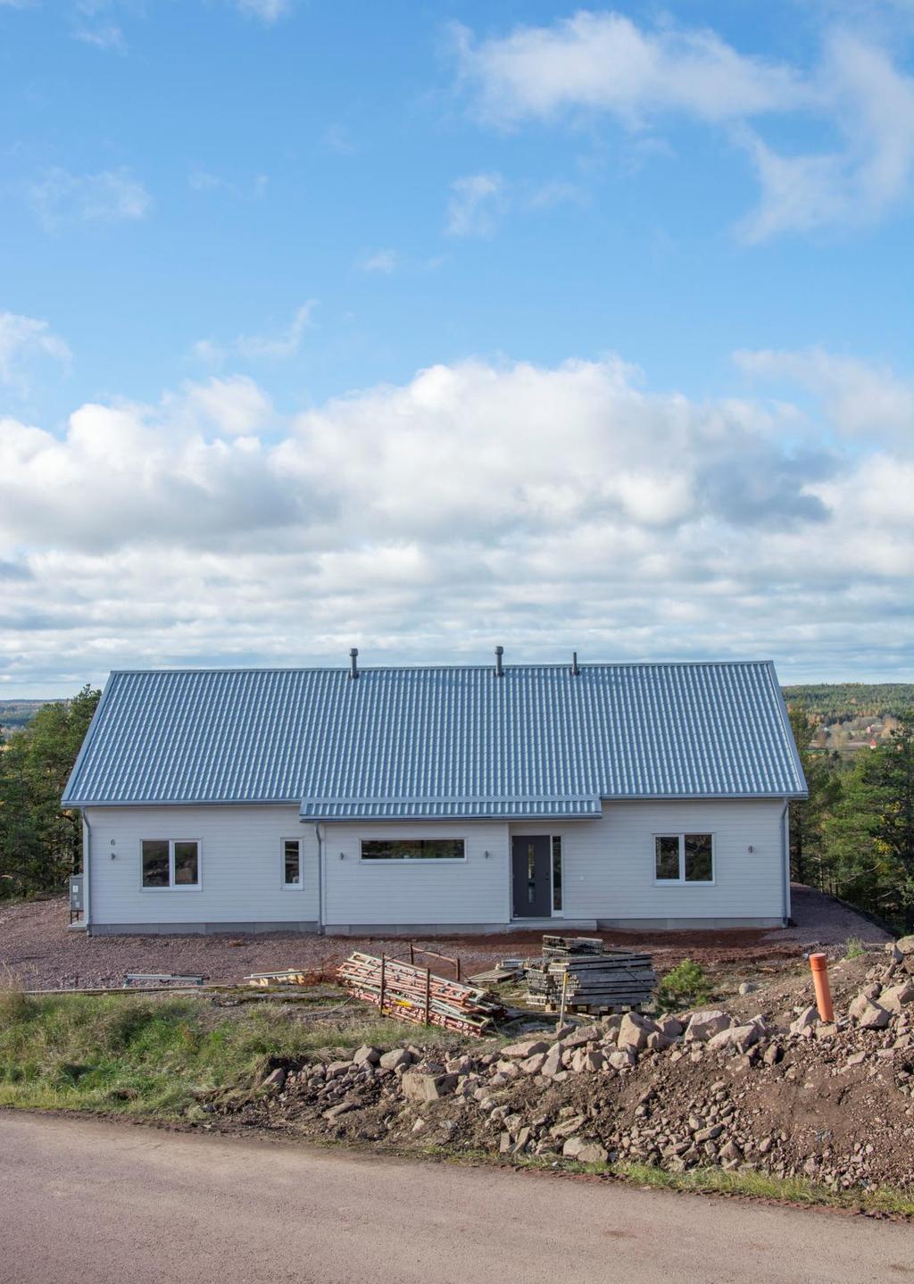 N ybyggt bostadshus vid Fågelberget i Jomala.