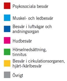 Effektiva er Anmälda arbetssjukdomar efter huvudsakliga besvär 2015 Hur många anmälningar per år?