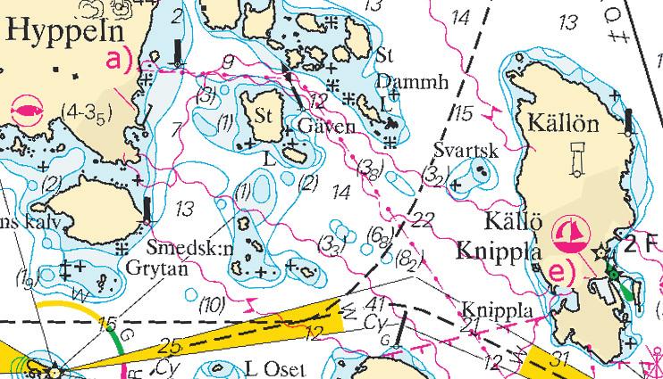 Nr 314 12 Baltic Offshore, Kalmar. * 6506 Sjökort/Chart: 931, 9321 Sverige. Kattegatt. Göteborgs norra skärgård. Marstrand. Instön - Rörö. Sjökabel. En sjökabel har lagts ut mellan Instön och Rörö.