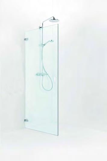 DUSCHAR Ifö Stella duschdörr Stilren duschdörr utan profiler med matchande kromade gångjärn som även används för att fästa duschväggen i badrumsväggen. List för väggtätning ingår.