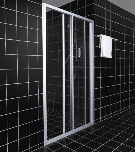 DUSCHAR Ifö Solid duschvägg SVS Ifö Solid som skjutdörr för placering i nischer skapar ett badrum med karaktär och är lika trevlig att titta på som praktisk.