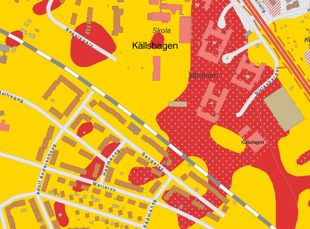 Sida 4 (9) 2. FÖRUTSÄTTNINGAR 2.1. Älvsborgsbanan Bild 1. Översikt. (Källa: SGU) Järnvägen passerar utvalda byggnader på ett avstånd av som närmast knappt 10 meter från närmsta räl.