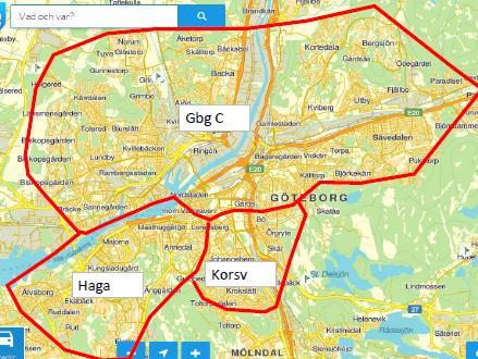 D v s med minskande gångväg minskar antal nya resenärer med de nya stationerna.