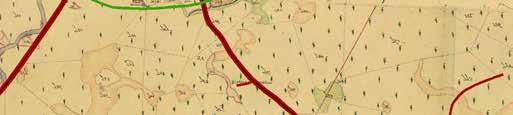 tätbeväxta tallplanteringar eller hyggen samt kortare sträckor med ställvis mycket tät sumpskogvegetation.