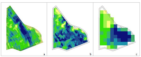 och Mälardalen. Dessutom köptes en AWIFS-scen (70 m upplösning) från 8:juni 2007 från Euromap som täckte hela området. Resultat Variationen i proteinhalt i Västergötland inom fälten var liten.