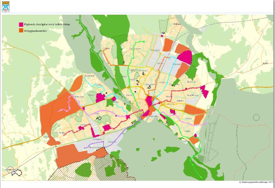 BILAGA 3: UTBYGGNADSPLANER I figuren ovan redovisas de områden som kan komma att påverkas framöver.