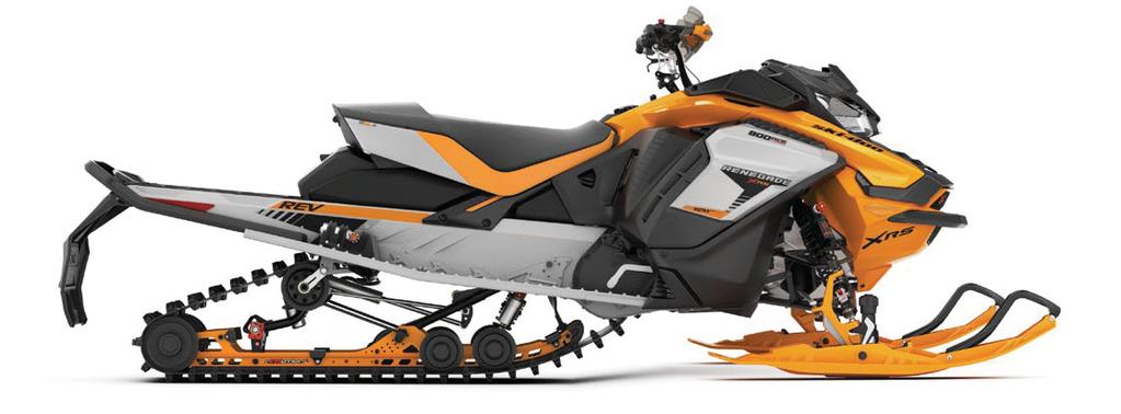 RENEGADE X-RS NYHET Motor: 850 E-TEC, NYA 900 ACE Turbo Plattform: REV Gen4 Drivband: Ice Cobra 3 487 x 381 x 40,6 mm Fjädring: RAS 3, rmotion Start: Elstart KYB Pro-racingstötdämpare med mycket hög
