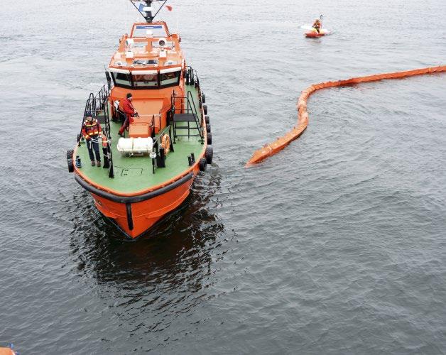 för att säkra hamnens Oljeterminal vid eventuellt oljeutsläpp tidigare