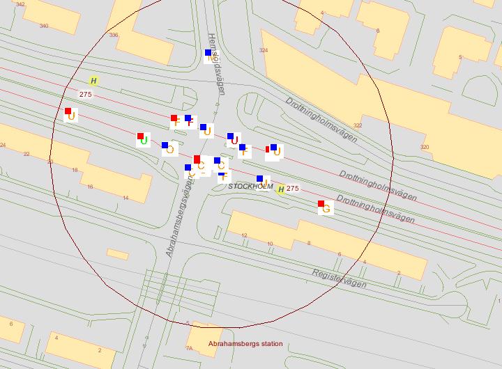30(54) 6.2.4 Korsningen med Abrahamsbergsvägen Polisrapporterad Sjukhusrapporterad Urval STRADA polis- och sjukhusrapporterade benämnda enligt tabell under 4.
