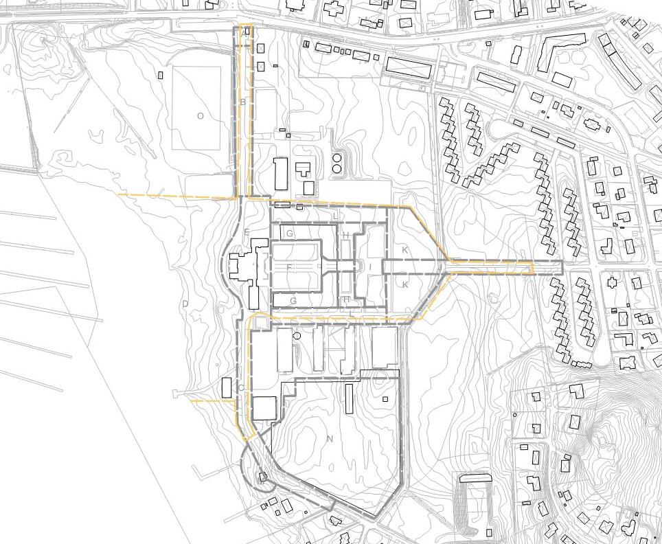 Trädvårdsplan Näsby slott, 2017 10 25 Plan över delområden Översiktsplan med delområden som beskrivs på efterföljande sidor Delområde A, B Norra Allén och Ankarparken Delområde C Södra Allén