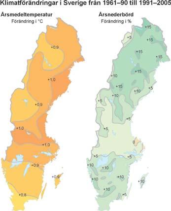 Sveriges klimat i förändring mot mildare ntrar och mer regn I praktiken upplever klimatet redan har förändrats.