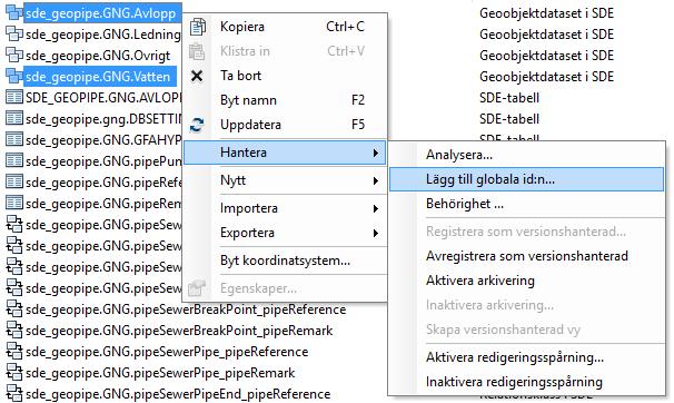 Efterarbete Lägg till globala ID:n Detta steg lägger till globala ID på alla objekt som inte har något ID. Det påverkar inte befintliga.