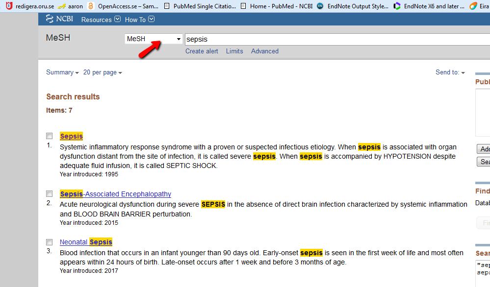 MeSH database (MeSH is NLM's controlled vocabulary used for indexing articles for MEDLINE/PubMed.