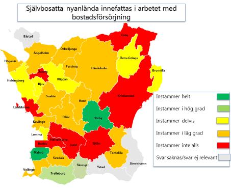 Etableringen kan i vissa fall kan gå snabbare när nätverk finns och kommunen bistår med service som till vilken inflyttad invånare som helst. 15 kommuner instämmer inte alls eller i låg grad.