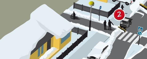 Sida 19 (22) 2. När det slutat snöa börjar arbetet med att öppna upp vallar vid övergångsställen och busshållplatser. 3.