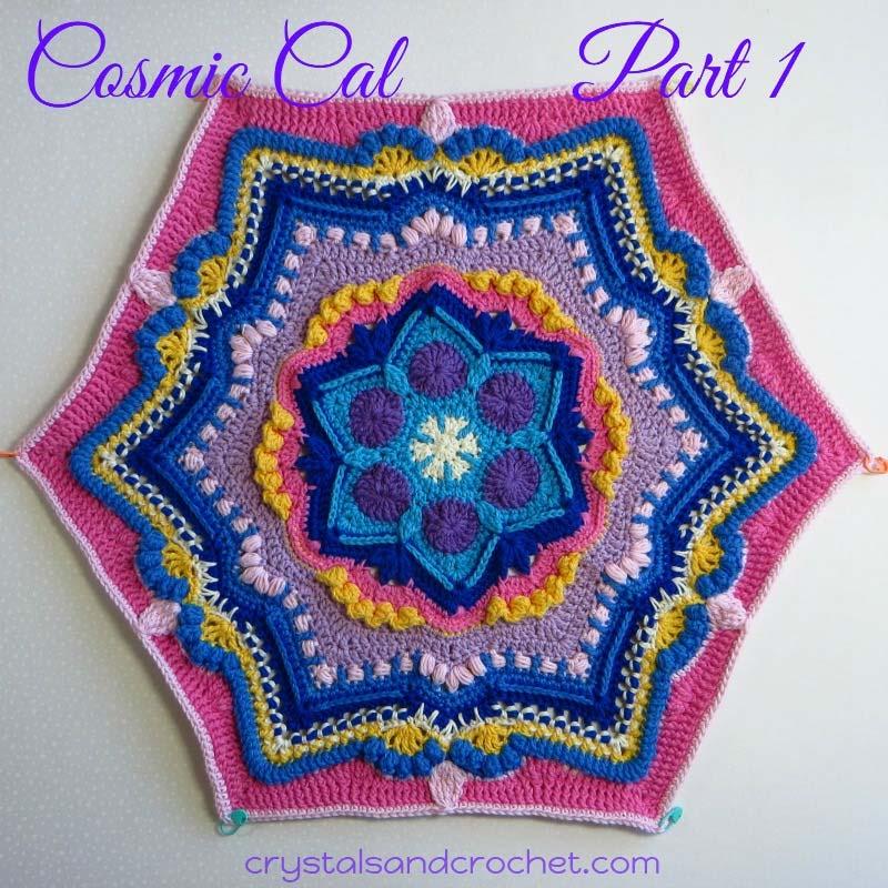 Cosmic Cal Del 1 Copyright: Helen Shrimpton, 2018. Alla rättigheter reserverade. Av: Helen på www.crystalsandcrochet.